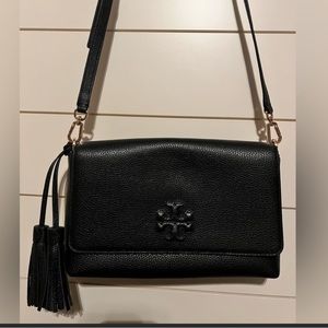 TORY BURCH THEA LEATHER CLUTCH CROSSBODY EUC